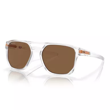 OAKLEY Latch Beta Matte Clear Frame/Prizm Bronze Lenses Sunglasses (OO9436-1154)