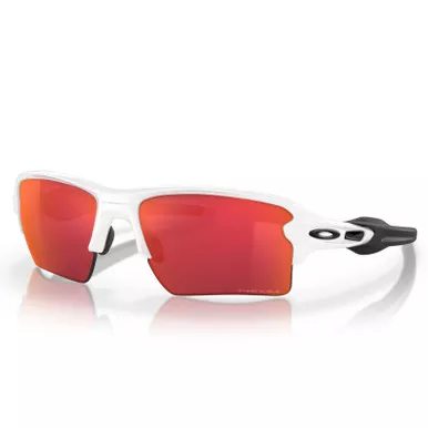 OAKLEY Men's Flak 2.0 XL Polished White Frame/Prizm Field Lenses Rectangular Sunglasses (OO9188-03)
