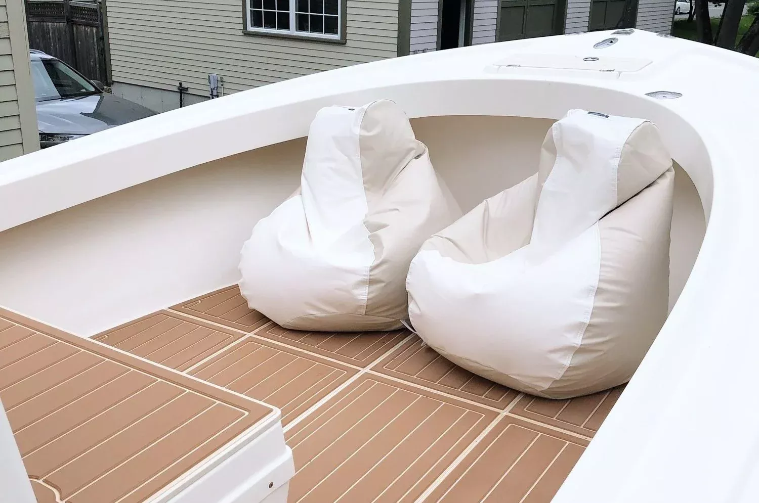 Ocean-Tamer Teardrop Marine Bean Bag Chair | Small, Medium, Long Neck & Large Sizes | 24″–38″ Wide | Durable Marine Vinyl | For Boats, Beach & Home