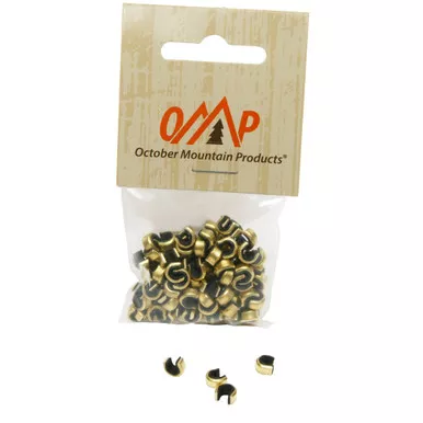 October Mountain 3102 Nock Sets Hunter, Black, 100 Pack