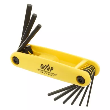 October Mountain 60833 Pro Shop Hex Wrench Set, 5/64-1/4 Inches, Yellow