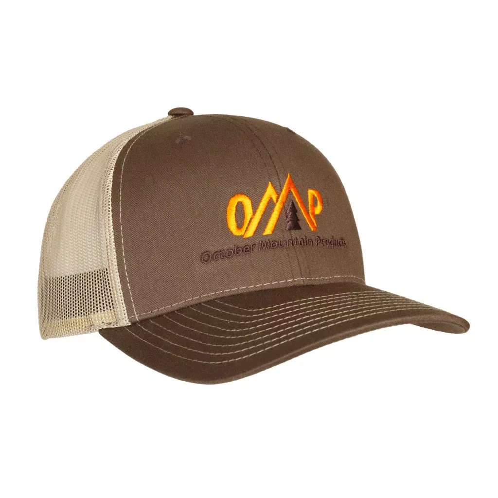 October Mountain Logo Hat, Brown/Tan