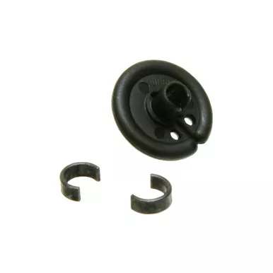 October Mountain Slotted Kisser Button, 9/16 Inches, Black, 1 Pack