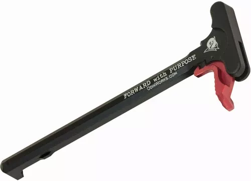 Odin Extended Charging Handle - Red For Ar-15