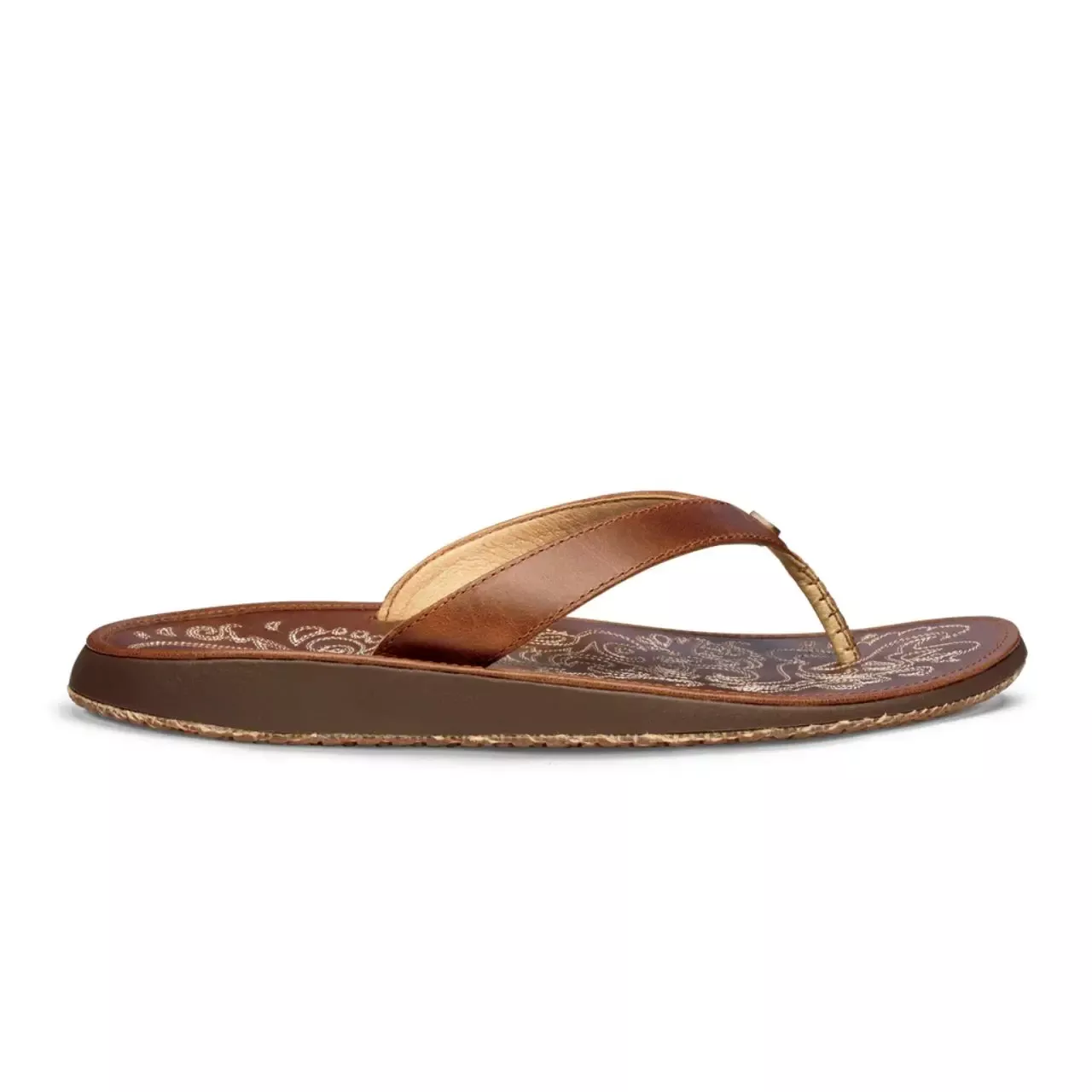 Olukai Women’s Paniolo Leather Sandals – Natural