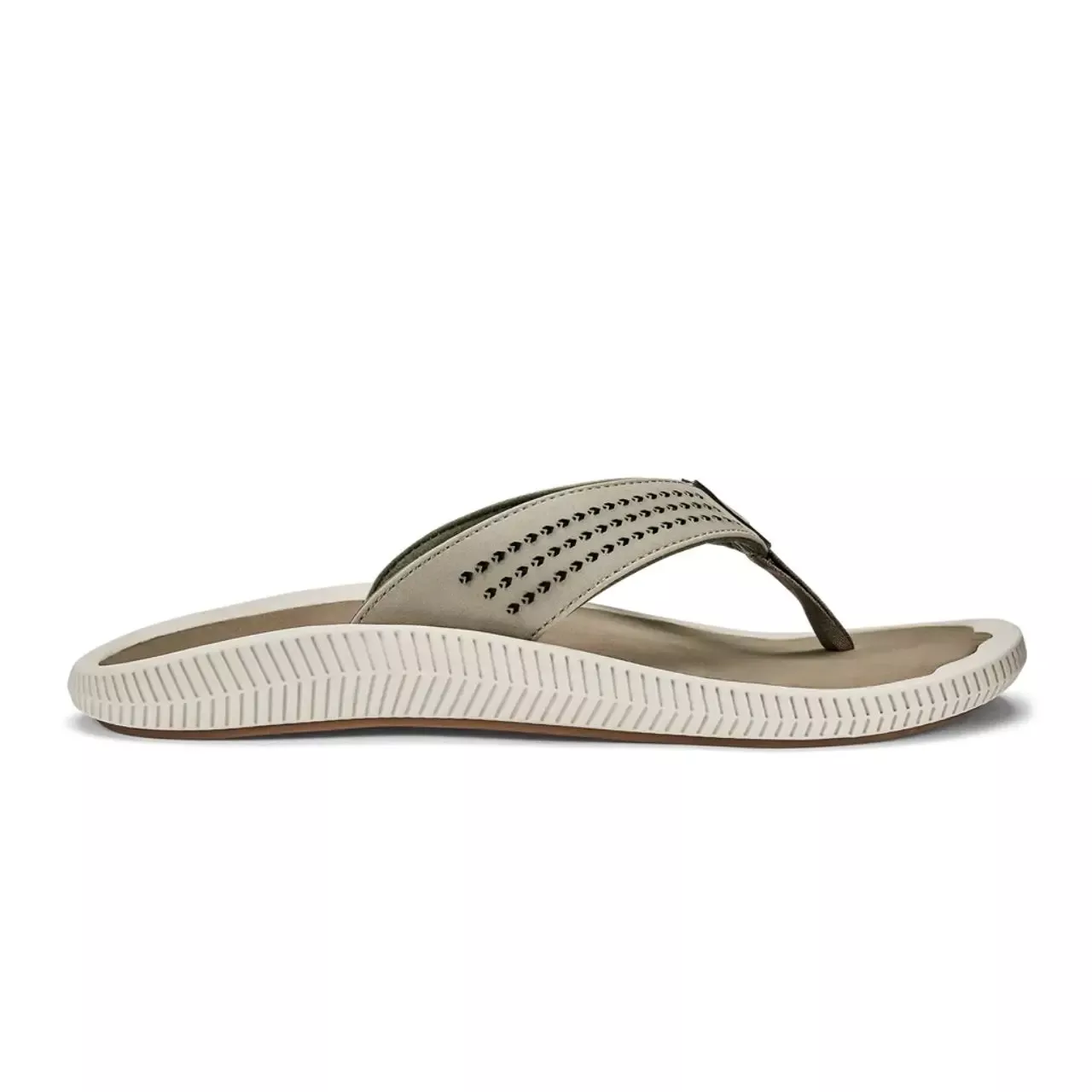 Olukia Men’s Ulele Beach Sandals – Clay/Mustang