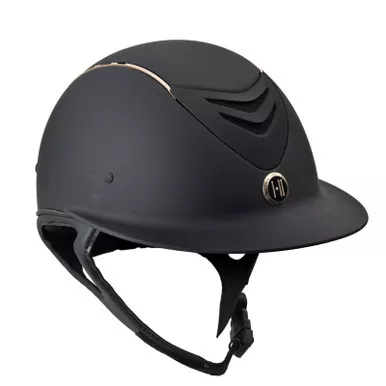 ONE K Defender Avance Wide Brim Rose Gold Stripe Helmet (470668BKMRG)