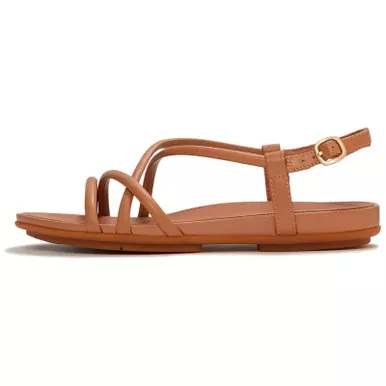 Open Box (Damaged package): FITFLOP Gracie Leather Strappy Back-Strap Sandals, Color: Classic Tan, Size: 10 (A4C-B87-080)