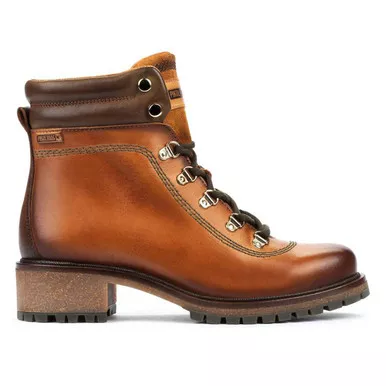 Open Box (Damaged package): PIKOLINOS Women Winter Flat Ankle boots, Color: Brandy, Size: 38 (W9Z-8634C125038)