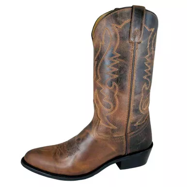 Open Box (Damaged package): SMOKY MOUNTAIN BOOTS Men's Denver Leather Western Boot, Color: Brown, Size: 12-EE (4435-12EE_2)