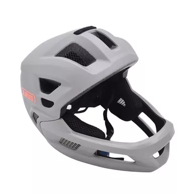 Open Box (Great condition, limited use): ABUS Youth YouDrop FF Chalk Grey Helmet, Size S (98212)