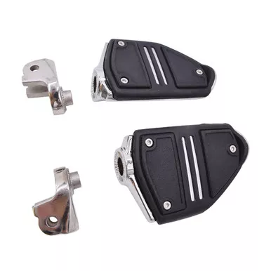 Open Box (Great condition, limited use): CIRO Twin Rail Chrome Footrests with Driver Adapters for Gold Wing (68405)