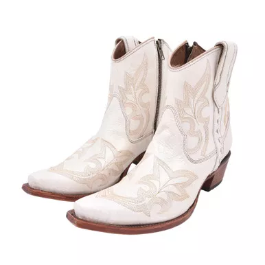 Open Box (Great condition, limited use): CORRAL Ld Pearl Embroidery & Zipper Ankle Boot, Size: 9.5, Width: M (L5916-M-9.5)