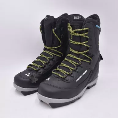 Open Box (Great condition, limited use): FISCHER BCX TRANSNORDIC WATERPROOF Nordic boots, Color: Black, Size: 39 (S38021-39)
