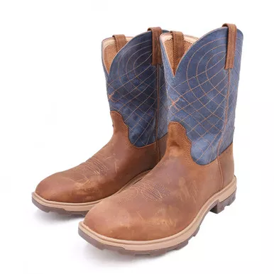 Open Box (Great condition, limited use): TWISTED X Men's 11" UltraLite X™ Work Boot, Color: Mocha & Denim, Size: 12, Width: EE (MULN004-EE-12)