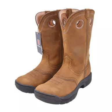 Open Box (Great condition, limited use): TWISTED X Men's All Around Boot, Color: Distressed Saddle, Size: 8.5, Width: M (MAB0001-8.5-M0