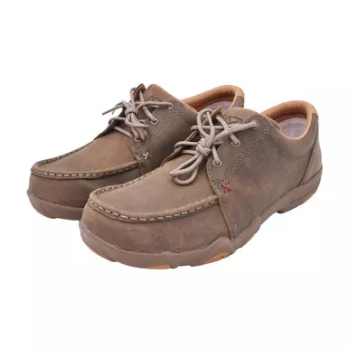 Open Box (Great condition, limited use): TWISTED X Men's Boat Shoe UltraLite X™ Driving Moc, Color: Shitake, Size: 13, Width: W (MDMU003-W-13)