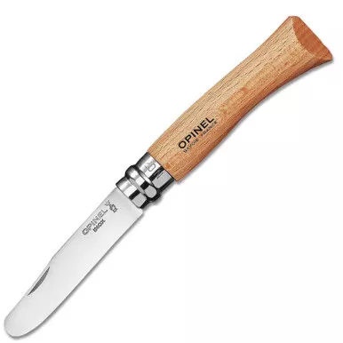 Opinel 001221 No.07 My First Opinel Blunt Tip Folding Knife - Beech