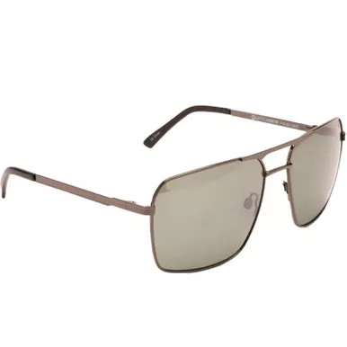 OPTIC NERVE Unisex Dragoon Shiny Gunmetal/Smoke/Silver Mirror Lens Polarized Sunglasses (22605)