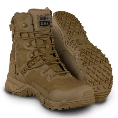 Original S.W.A.T. 177503 Alpha Fury 8" Side-Zip Boots, Coyote