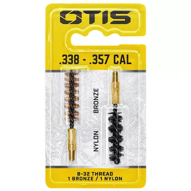 OTIS Fits .338-.35 Cal 1 Nylon/1 Bronze Bore Brush 2 Pack (FG-335-NB)