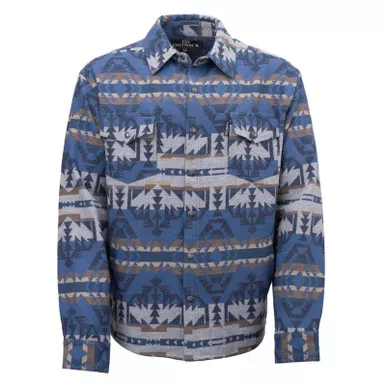 OUTBACK TRADING Men's Benson Shirt Blue Jacket (29935-BLU)