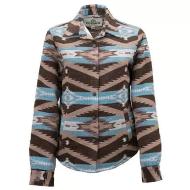 OUTBACK TRADING Women's Daphne Light Brown Shirt Jacket (48702-LBN)