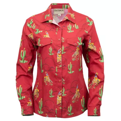 OUTBACK TRADING Women's Piper Red Shirt (42155-RED)