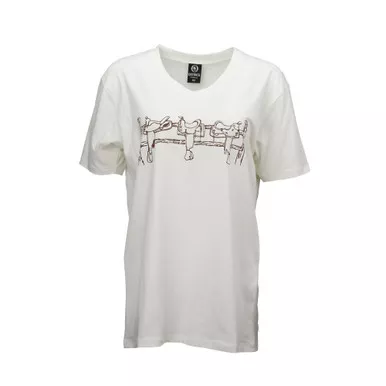 OUTBACK TRADING Women's Saddle Up Tee (40334-WHT)
