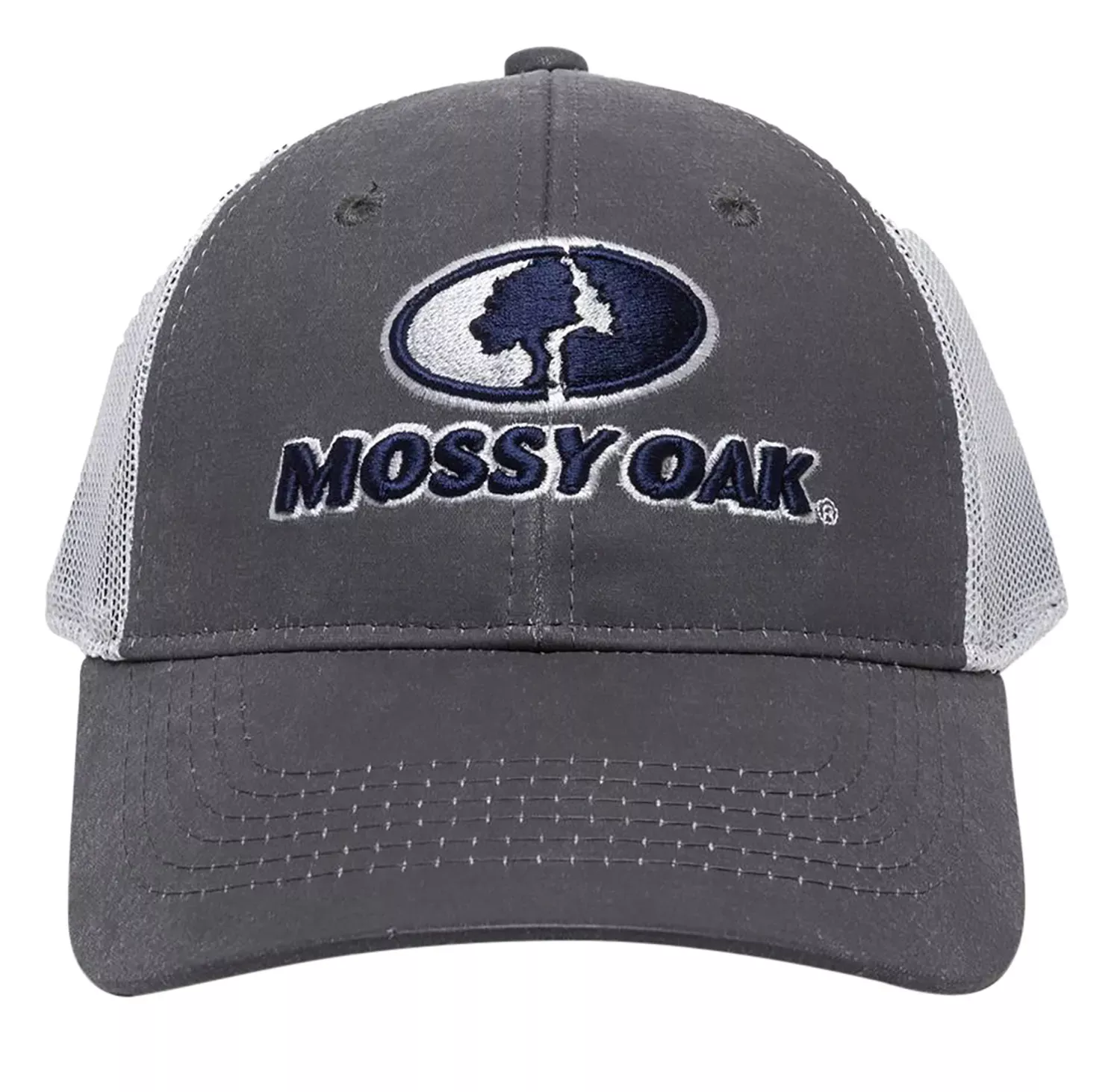 Outdoor Cap Mossy Oak Charcoal/White Adjustable Snapback OSFA Heavy Structured
