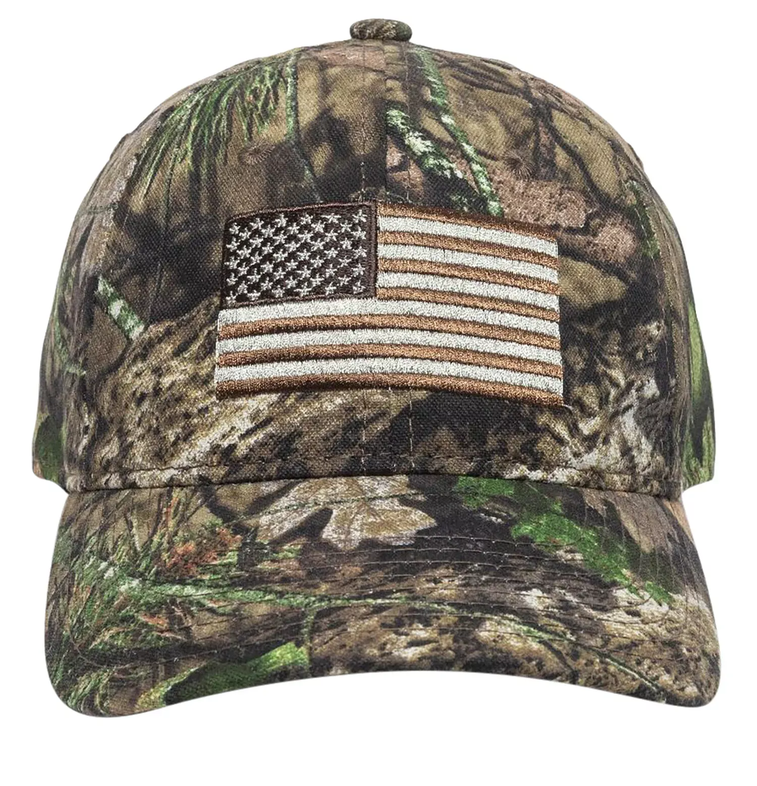 Outdoor Cap USA Flag Mossy Oak Break-Up Country Hook & Loop Cap