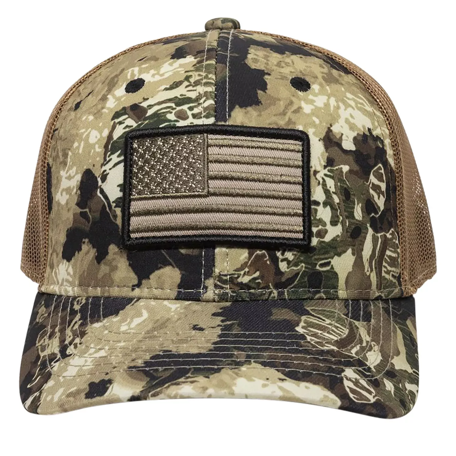 Outdoor Cap USA Flag Veil Whitetail/Brown Adjustable Snapback
