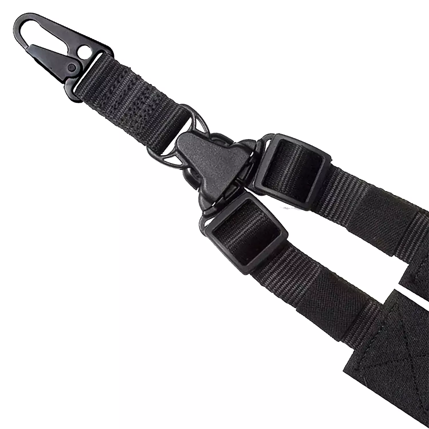 Outdoor Connection A-Tac Sling made of Black Nylon Webbing with H-K Type Hook & Single-Point Design for Rifle/Tactical Shotgun Includes Adapter & Wrench