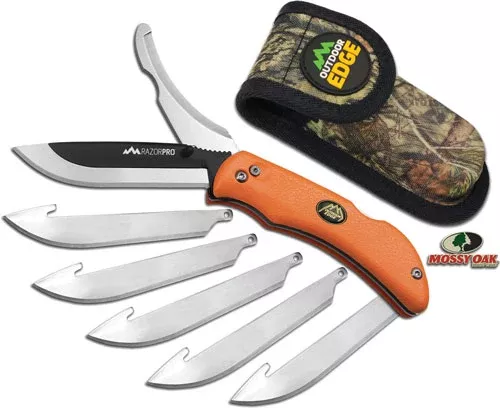 Outdoor Edge Razor Pro Knife Orange 6 Blades Clamshell