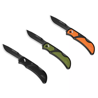 Outdoor Edge RazorEDC Lite Replaceable Blade Folding Knife 2.50" 420J2 Drop Point Blades, GFN/TPR Handle
