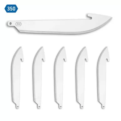 Outdoor Edge RR-6 3.50" Drop Point Replacement Blades, Stainless, 6-Pack