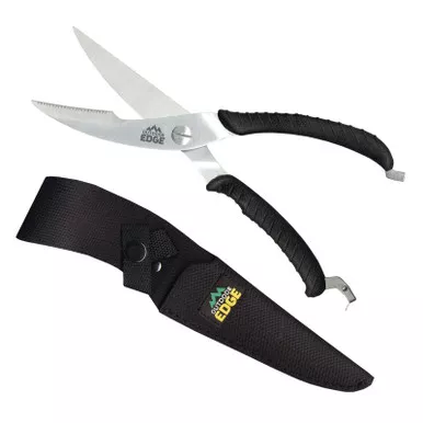 Outdoor Edge SC-100 GameShears 3.50" 420J2 Blade, Black Rubberized TPR Handle and Nylon Sheath