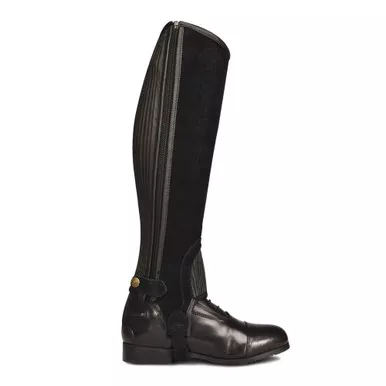 OVATION Women's Suede Ribbed Black Half Chaps (461236BLK)