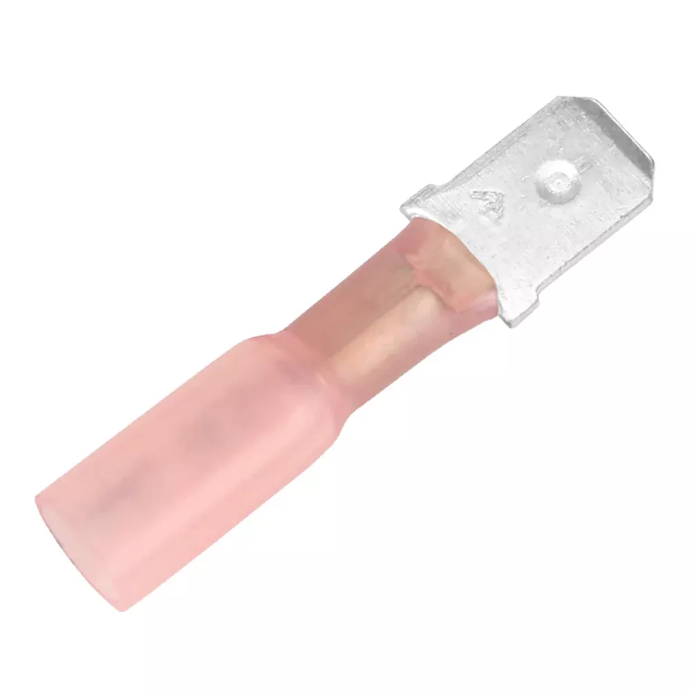 Pacer 22-18 AWG Heat Shrink Male Disconnect – 100 Pack