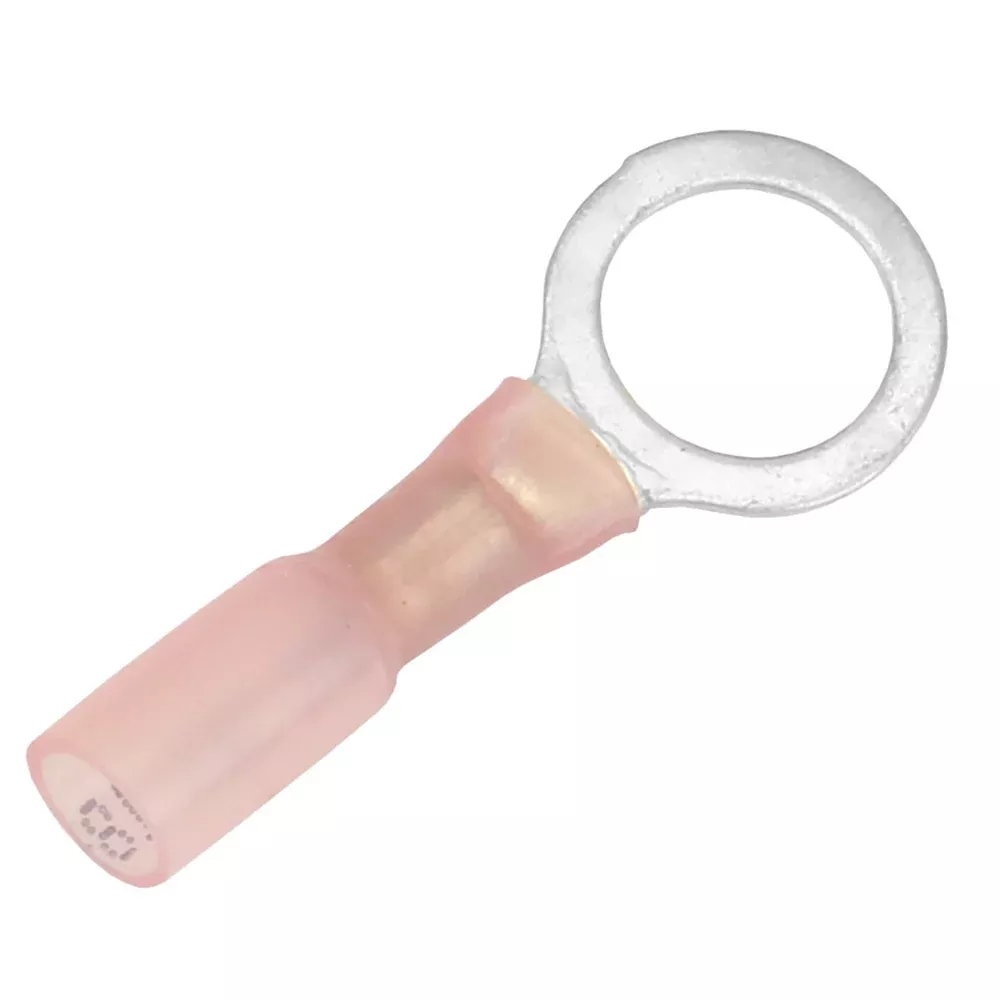 Pacer 22-18 AWG Heat Shrink Ring Terminal – 3/8″ Stud Size – 100 Pack