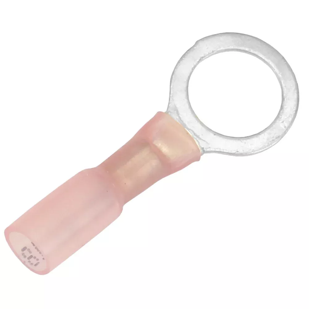 Pacer 22-18 AWG Heat Shrink Ring Terminal – 3/8″ Stud Size – 3 Pack