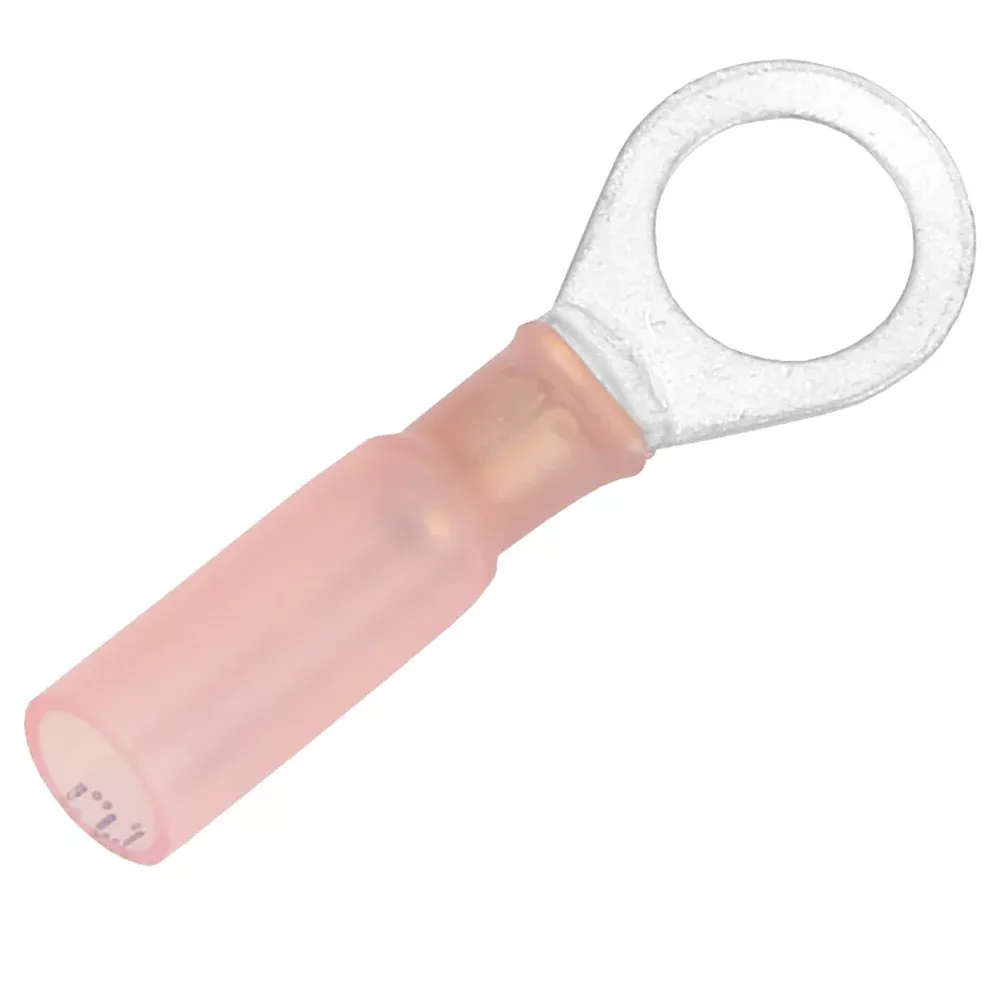 Pacer 22-18 AWG Heat Shrink Ring Terminal – 5/16″ Stud Size – 25 Pack