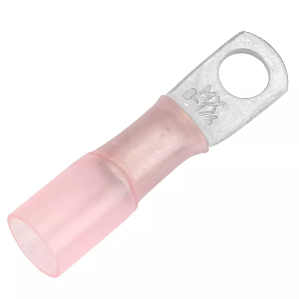 Pacer 8 AWG Heat Shrink Ring Terminal – 1/4″ Stud Size – 25 Pack