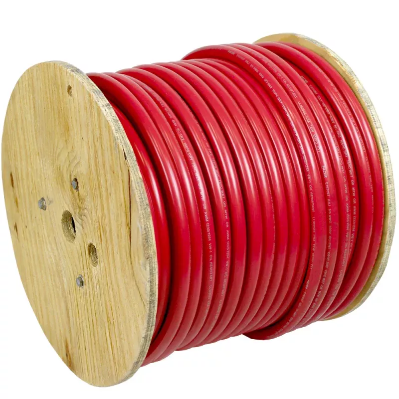 Pacer Red 2/0 AWG Battery Cable – 250′