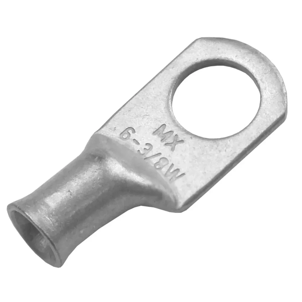 Pacer Tinned Lug 6 AWG – 3/8″ Stud Size – 2 Pack