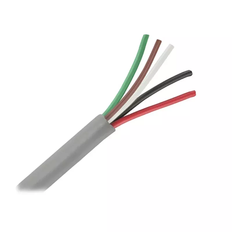 Pacer Unshielded 5 Conductor Cable – 25′ – 18/5 AWG – Green, Brown, White, Black, & Red