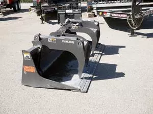 Paladin Scrap Grapple Bucket | Working Width 74″–82″ | Severe-Duty Solid Bottom | Routed Hydraulic Lines w/ Hose Saver | 15–25 GPM | For Skid-Steer Loaders