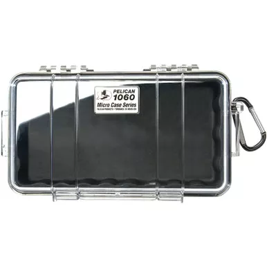 PELICAN 1060 8.25x4.25x2.25 Black/Clear Micro Case (1060025100)