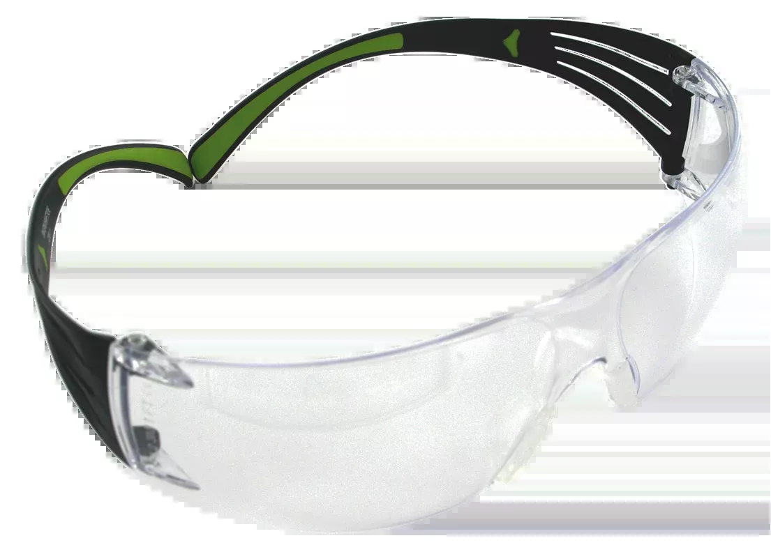 Peltor Shooting Glasses 400pc8 - Black/green Frame/clear Lens
