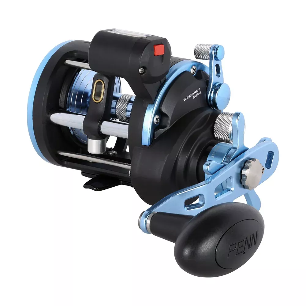 PENN WARII20LWLCLH Warfare II Level Wind 20 Left Hand Conventional Reel w/Line Counter [1639682]